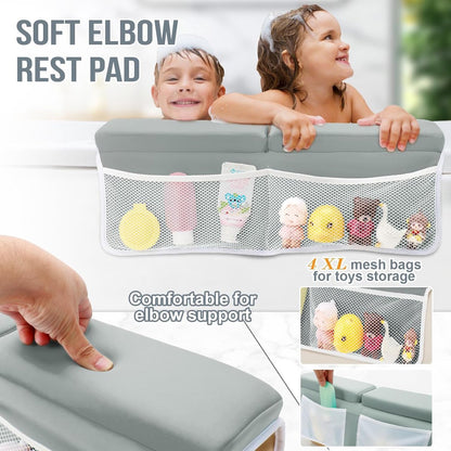 Bath Knee Cushion & Elbow Cushion Set - Thick, quick-drying, with organizer V1188-MS101-00933-1