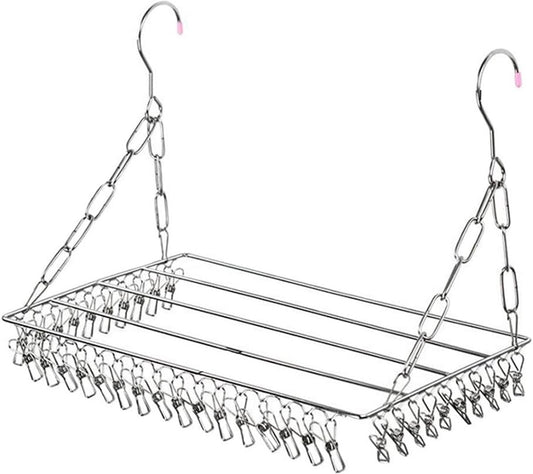 Drying Rack - 36 Stainless Steel Clips - Reinforced No Deformation - Socks and Underwear Drying Rack for Home V1188-MS101-00937-1