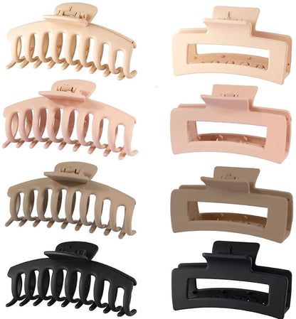 8 Pieces Rectangular Hair Grips 4.3 Inch - Anti-Slip - For Thick & Thin Hair V1188-MS101-00942-1