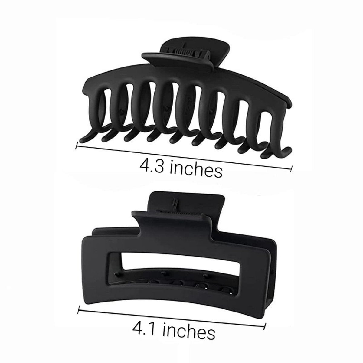 8 Pieces Rectangular Hair Grips 4.3 Inch - Anti-Slip - For Thick & Thin Hair V1188-MS101-00942-1