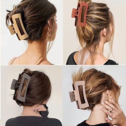 8 Pieces Rectangular Hair Grips 4.3 Inch - Anti-Slip - For Thick & Thin Hair V1188-MS101-00942-1