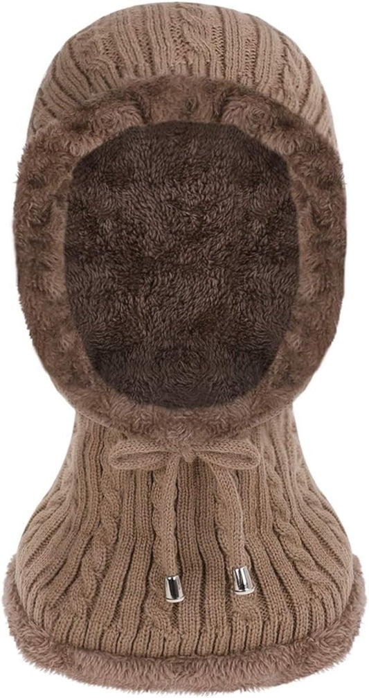 Warm Winter Hat with Fleece Lining - Balaclava Scarf Set - for Skiing, Hiking and Winter Sports V1188-MS101-00951-1