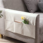 Sofa Armrest Storage - 5 Compartments - Reinforced Tech Fabric - Remote Control Holder - White (70*110CM) V1188-MS101-00964-1