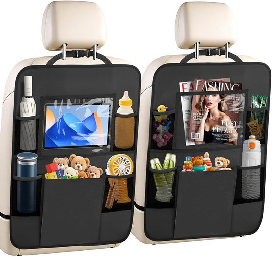 Two-pack storage bags for the car back seat - with touchscreen tablet holder - 6 storage bags - protective V1188-MS101-00966-1