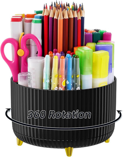 Desk storage box - 360-degree rotating office storage box - Pen holder - 5 pen sorting compartments - V1188-MS101-00967-1