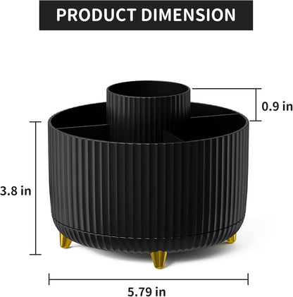Desk storage box - 360-degree rotating office storage box - Pen holder - 5 pen sorting compartments - V1188-MS101-00967-1