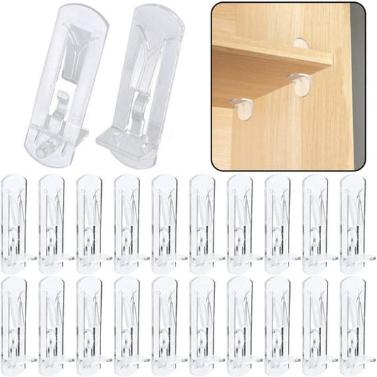 Support nails - 20 plastic shelf support nails with snap closure - 6 mm shelf nails - self-locking bracket V1188-MS101-00973-1