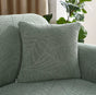 Waterproof cushion cover 45x45 - set of 2 cushion covers - Grass green jacquard leaf pattern V1188-MS101-00976-1