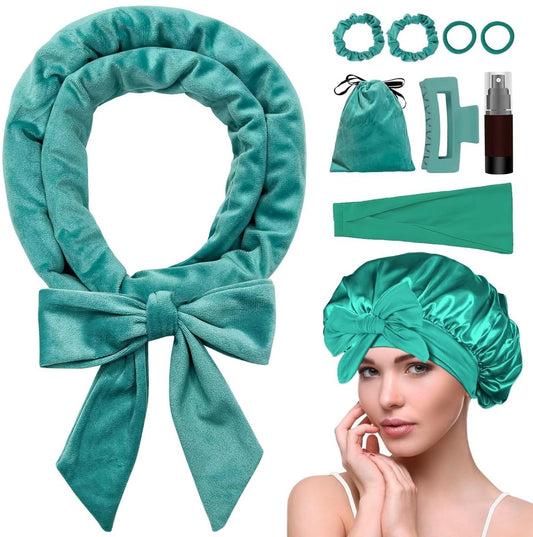 Heat-free hair curlers - Curling rollers - curling set - Blow-dry effect without heat overnight - Soft cap V1188-MS101-00977-1