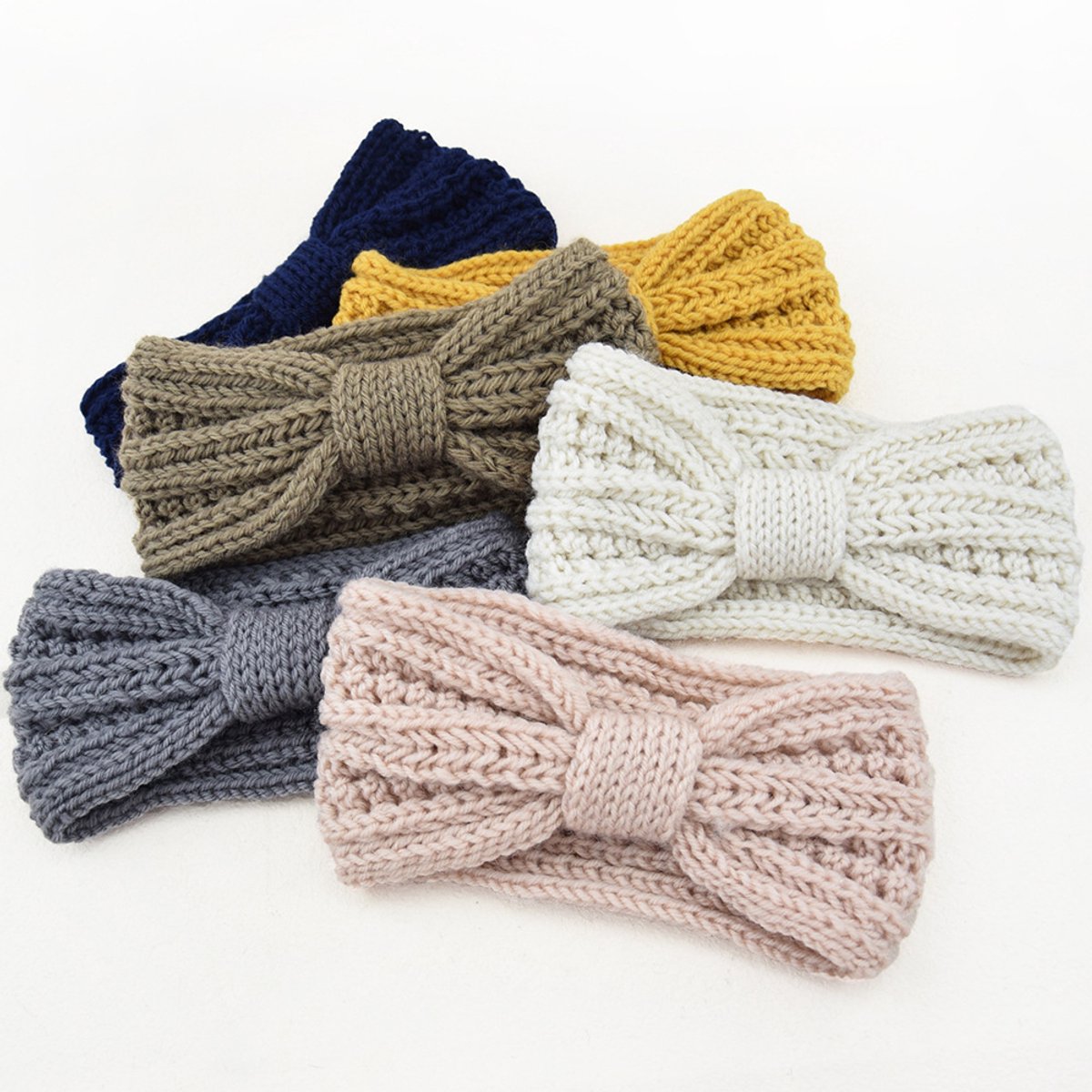 Women's Headbands 4-piece - Knitted, soft, for skiing/hiking V1188-MS101-00981-1