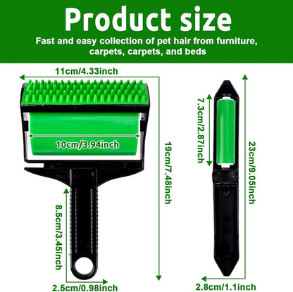 Pet hair remover - 3-in-1 lint roller - Reusable, silicone, washable - Suitable for sofas, carpets, couches, V1188-MS101-00991-1