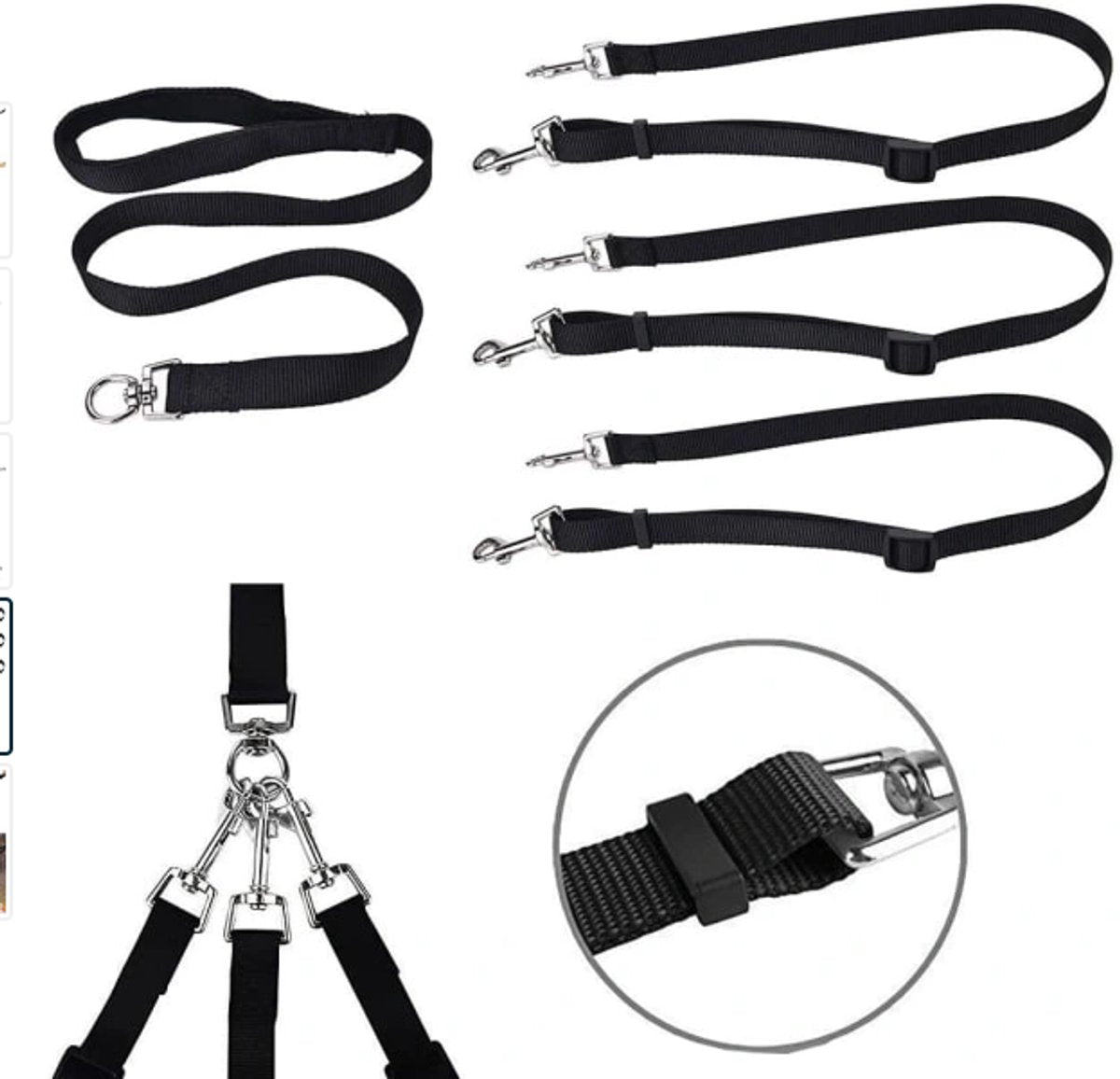 3-in-1 Dog Leash - Adjustable, detachable, for medium-sized dogs V1188-MS101-00995-1