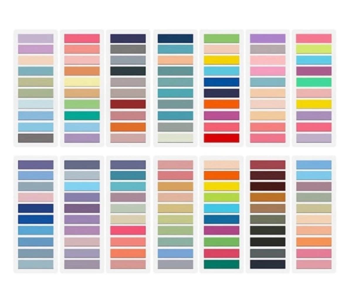 Color index stickers 2000-piece 1.6x0.5 inch - PET, page markers V1188-MS101-00997-1