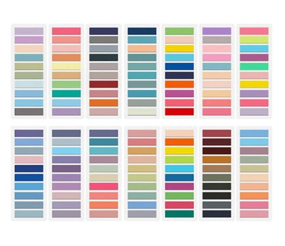 Color index stickers 2000-piece 1.6x0.5 inch - PET, page markers V1188-MS101-00997-1