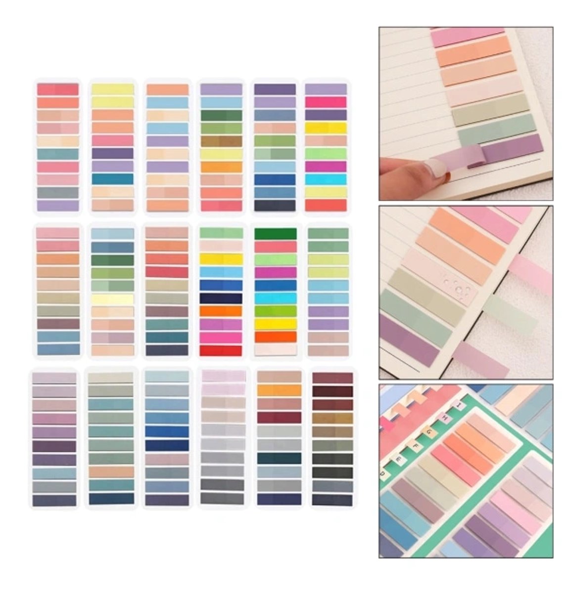 Color index stickers 2000-piece 1.6x0.5 inch - PET, page markers V1188-MS101-00997-1