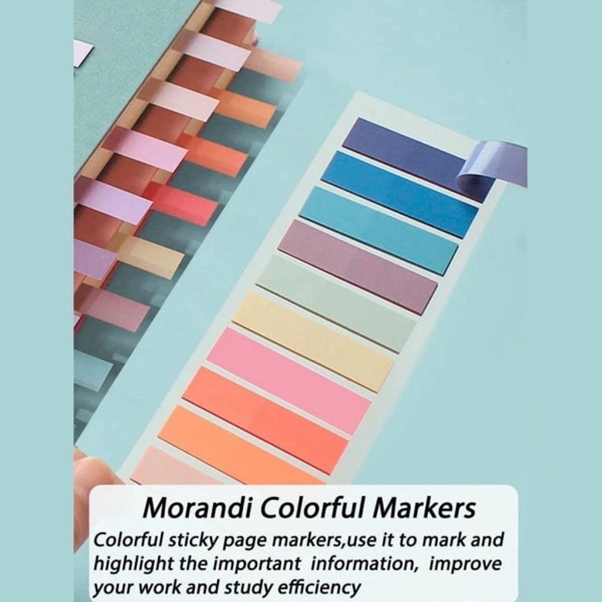 Color index stickers 2000-piece 1.6x0.5 inch - PET, page markers V1188-MS101-00997-1
