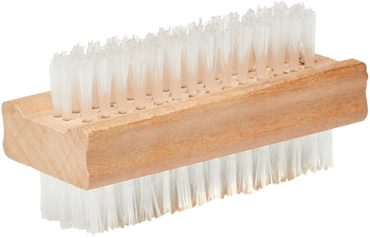Nail brush - Wooden nail brush - Double-sided soft brush for cleaning nails - Nail and pedicure brush V1188-MS101-01000-1