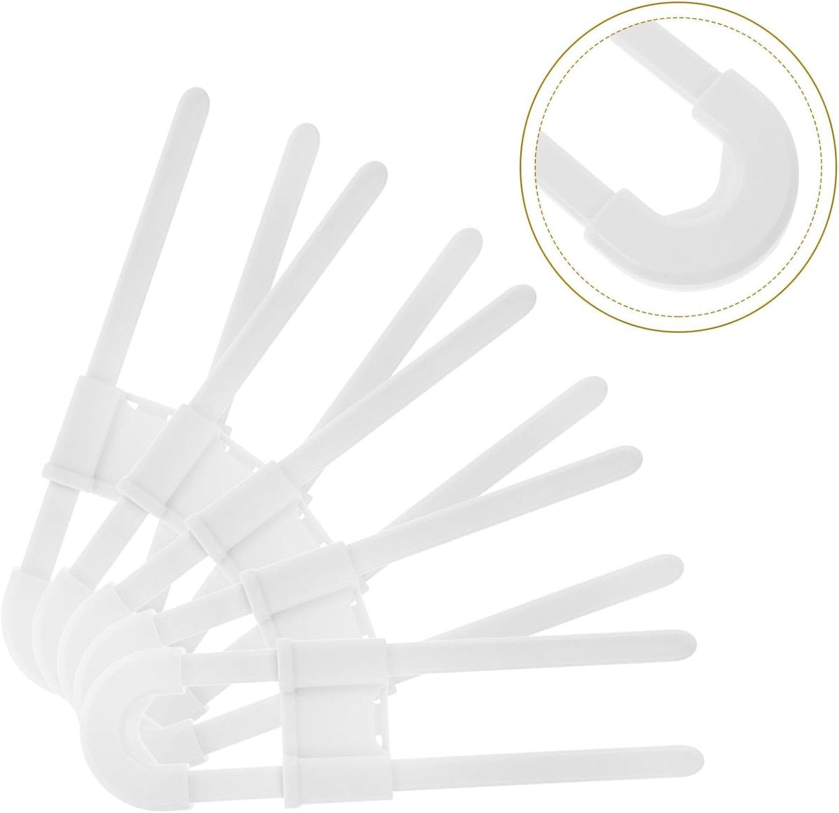 Child lock cabinets - Cabinet security for children - for cabinets and refrigerators - 5 pieces - White V1188-MS101-01001-1