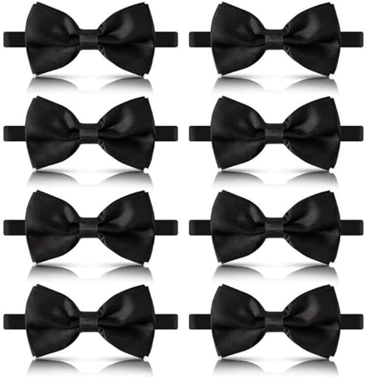 8 men's bow ties, pre-tied men's bow ties, adjustable satin bow tie for all ages V1188-MS101-01003-1