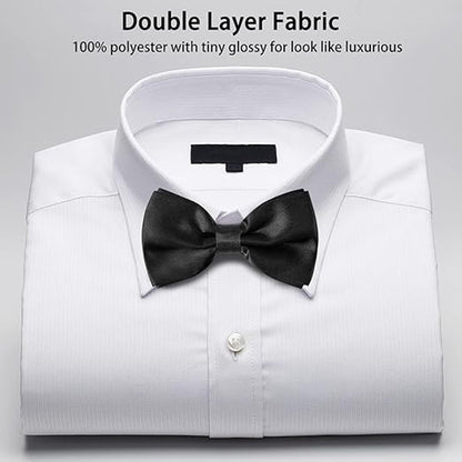 8 men's bow ties, pre-tied men's bow ties, adjustable satin bow tie for all ages V1188-MS101-01003-1
