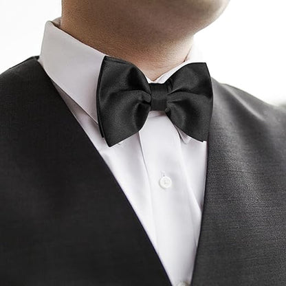 8 men's bow ties, pre-tied men's bow ties, adjustable satin bow tie for all ages V1188-MS101-01003-1