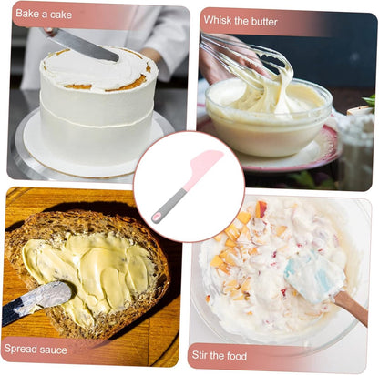 2-piece silicone cake scraper - non-stick baking tool - easy to clean and store - essential kitchen tool set V1188-MS101-01006-1