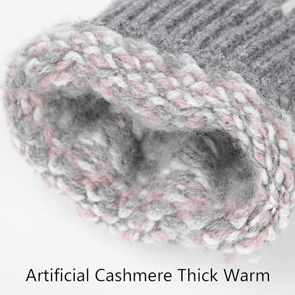 Women's winter gloves - Snowflake print Warm touchscreen gloves - Unisex - Reusable V1188-MS101-01007-1