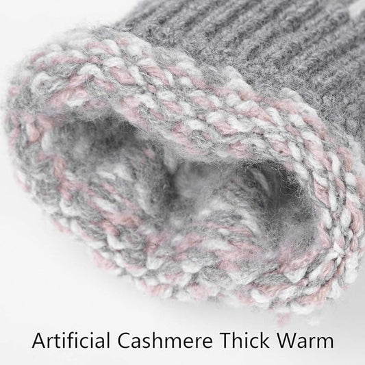 Women's winter gloves - Snowflake print Warm touchscreen gloves - Unisex - Reusable V1188-MS101-01007-1