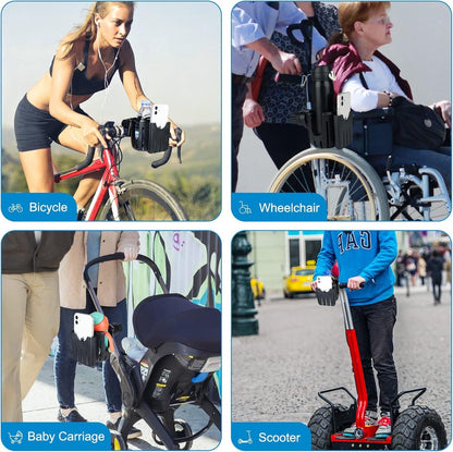 Stroller cup holder - Bicycle cup holder - Universal cup holder - 2-in-1 cup holder and phone holder - V1188-MS101-01008-1
