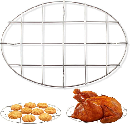 Oval 25 cm Cookie Cooler Rack - 304 Stainless Steel Cooler Racks Cookware 2 cm High Thick Version 1 piece V1188-MS101-01009-1