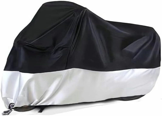 Motorcycle cover, Waterproof car cover with lock holes and storage bag, suitable for motorcycles up to 245 cm V1188-MS101-01011-1