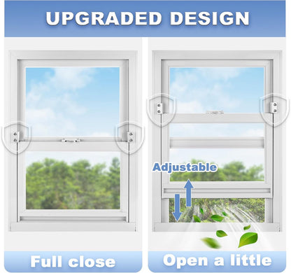 Sliding window locks - Horizontal & up/down - 4 sets silver V1188-MS101-01014-1