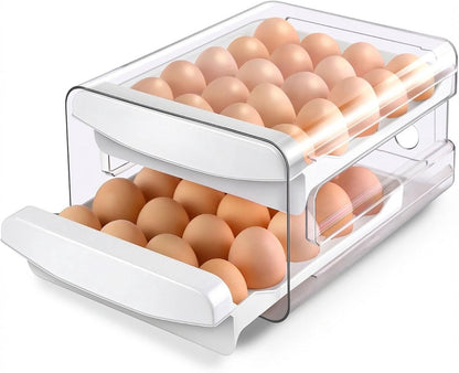 Egg carton - Egg storage box - Kitchen storage box - Double-layered, stackable - Suitable for 40 eggs - V1188-MS101-01016-1