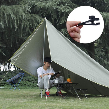Tarp Clips & Bungee Cords 10-piece - Heavy Duty, for tents/banners (black) V1188-MS101-01030-1