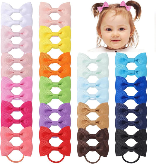 Pack of 40 multicolored hair clips and hair ties for baby girls, elastic headbands, hair ties for ponytails, V1188-MS101-01036-1
