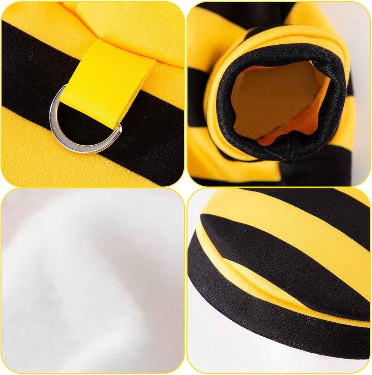 Bee Cat Costume - Small Hooded Set for Dog and Cat - Halloween Pet Costume V1188-MS101-01038-1