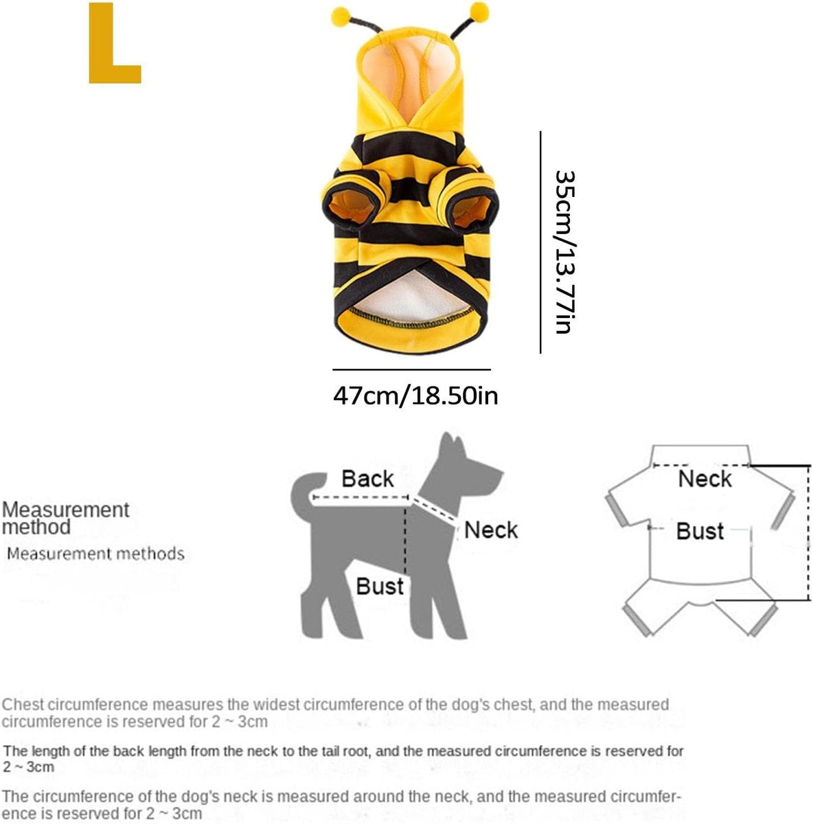 Bee Cat Costume - Small Hooded Set for Dog and Cat - Halloween Pet Costume V1188-MS101-01038-1