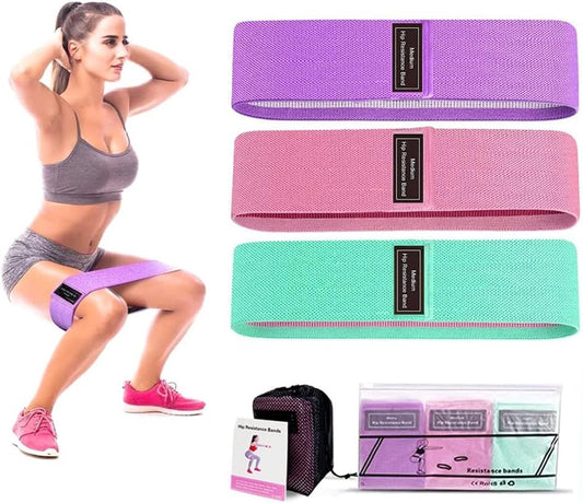 Resistance Bands - Resistance Band - Fitness Elastics - Non-slip, secure fit - Sturdy latex-free fabric - V1188-MS101-01041-1