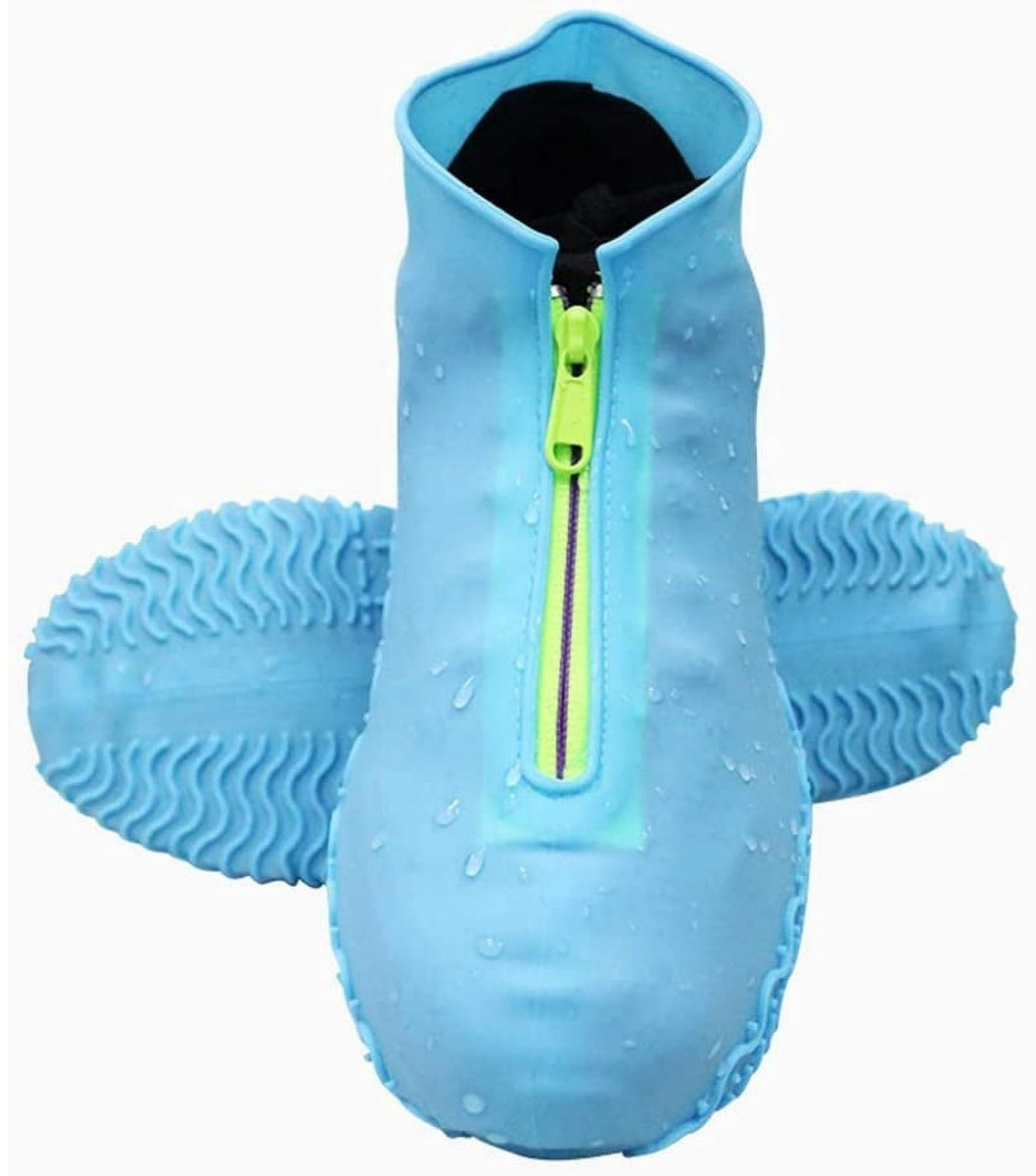 Waterproof shoe covers - Rain boot covers - Non-slip rain boots - Overshoe-style rain boots - Blue - Size V1188-MS101-01043-1