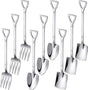 9-Piece Silver Dessert Cutlery Set - Stainless Steel - 3 Spatulas/3 Pointed Spoons/3 Spoons V1188-MS101-01052-1