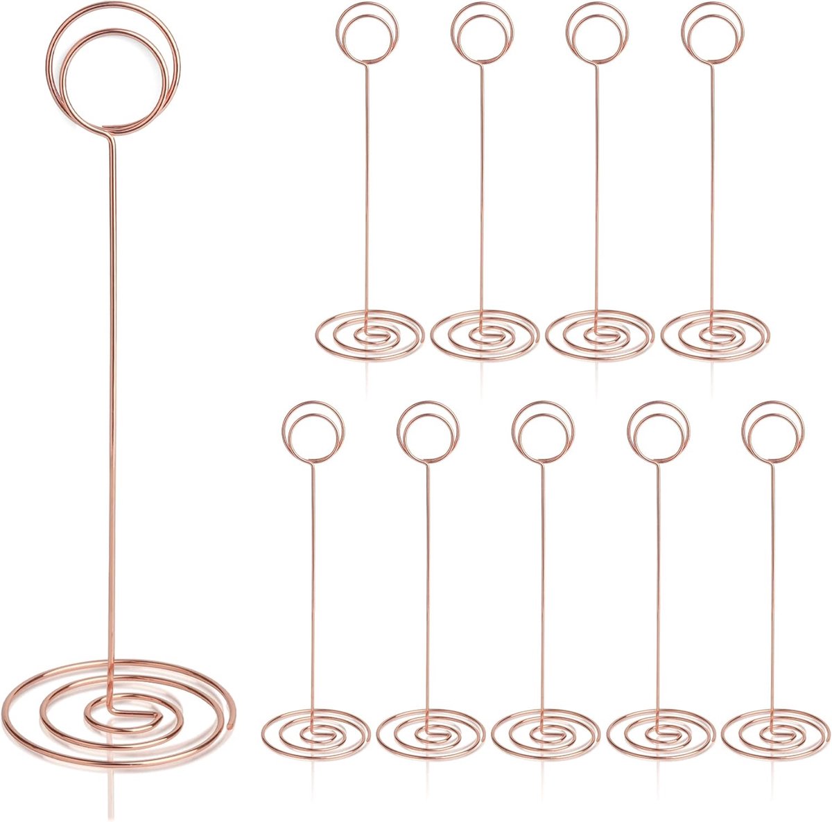 Table number holders 10-piece - 8.75 inch, rose gold, for parties/restaurants V1188-MS101-01054-1