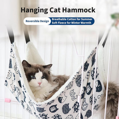 Cat Basket - Cat Hammock - Adjustable, soft, hanging pet bed - Suitable for cats, ferrets, puppies, rabbits V1188-MS101-01060-1