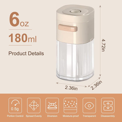 6.4 oz shaker with lid - suitable for kitchen spice tools V1188-MS101-01063-1