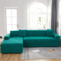Waterproof sofa cover - Bright green jacquard leaf pattern - For 3-seater sofa (185-230 cm) V1188-MS101-01065-1