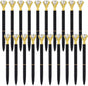 Ballpoint pen - 20 pieces - Metal casing - Black ink - Suitable for weddings, office occasions, etc. - Black V1188-MS101-01068-1