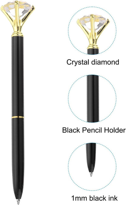 Ballpoint pen - 20 pieces - Metal casing - Black ink - Suitable for weddings, office occasions, etc. - Black V1188-MS101-01068-1