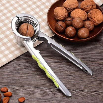 Nutcracker - with non-slip silicone handle - suitable for walnuts, almonds, hazelnuts, and pistachios V1188-MS101-01069-1
