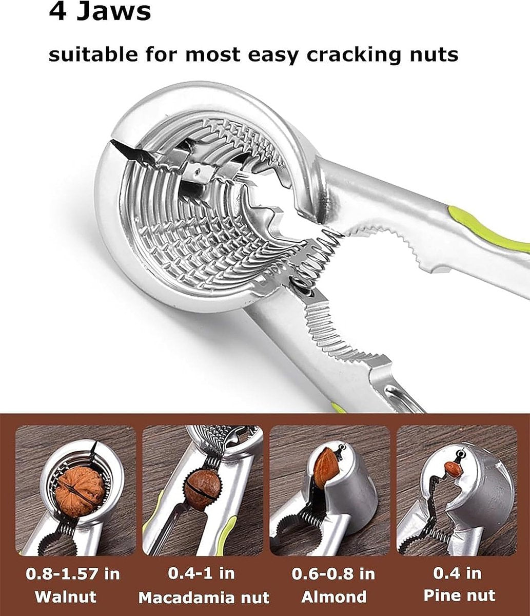 Nutcracker - with non-slip silicone handle - suitable for walnuts, almonds, hazelnuts, and pistachios V1188-MS101-01069-1