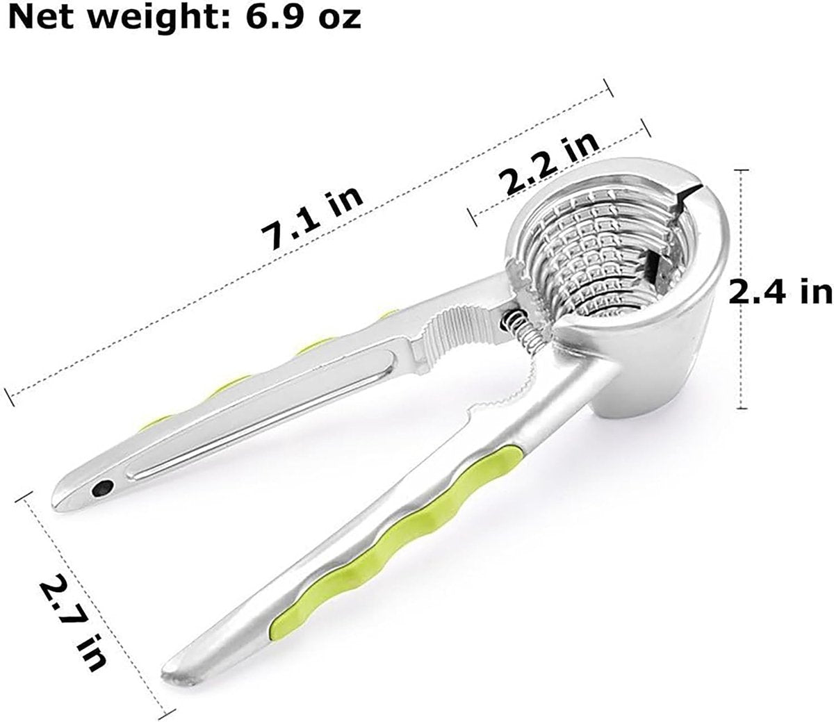 Nutcracker - with non-slip silicone handle - suitable for walnuts, almonds, hazelnuts, and pistachios V1188-MS101-01069-1