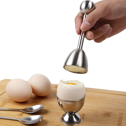 Egg Opener - Egg Separator - Eggshell Opener - Soft and Hard-Boiled Egg Separator - Includes 2 Egg Spoons, 2 V1188-MS101-01072-1